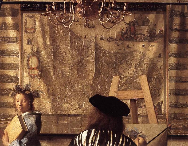 VERMEER VAN DELFT, Jan The Art of Painting (detail) est oil painting image